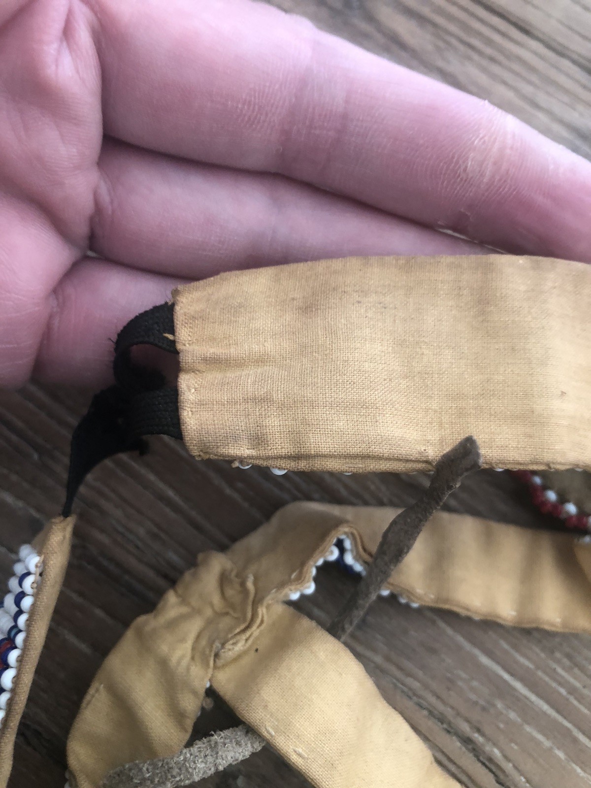 Vtg Native American War Indian Warrior Beaded  Dance Headdress Headband Drum