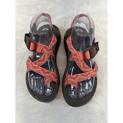 Chaco Z/Cloud 2 Sandals Women 7 Coral Brown Toe Loop Athletic Hiking Gorpcore