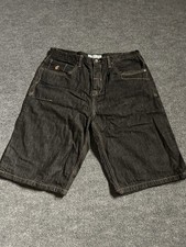 Vintage Rocawear Jean Shorts Jorts Baggy Dark Wash Embroidery 40