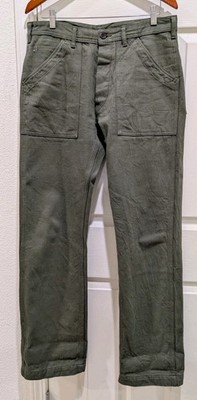 UES Fatigue Baker Pants 34 Olive 13.2 OZ  Japan 