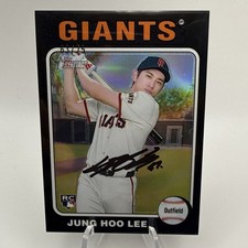 2024 Topps Heritage Chrome #545 Jung Hoo Lee /75 Black Refractor Rookie Card RC