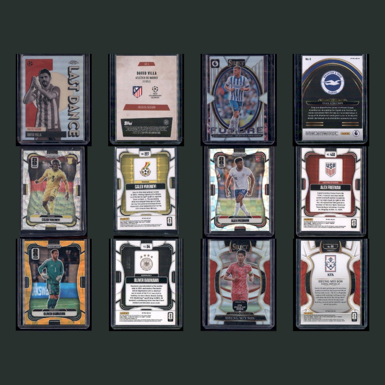 Soccer Card Lot 100 Cards Inserts Color Rookies Topps Prizm Show Ready Toploaded view 4