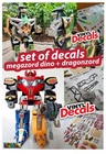 New Listingset Decals Sticker Replacement vintage Dragonzord + Dino Megazord Power Rangers