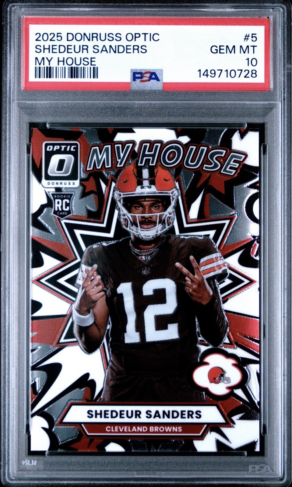Shedeur Sanders Panini Donruss Optic My House #5 Base