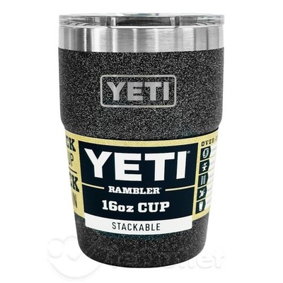 Genuine YETI Rambler 16 oz Stackable Cup Stone Texture Grip