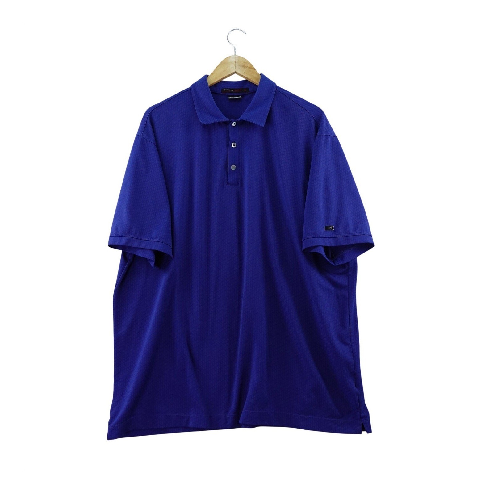 Nike Tiger Woods Collection Polo Shirt Men's XL Golf DRI-FIT Blue Performance