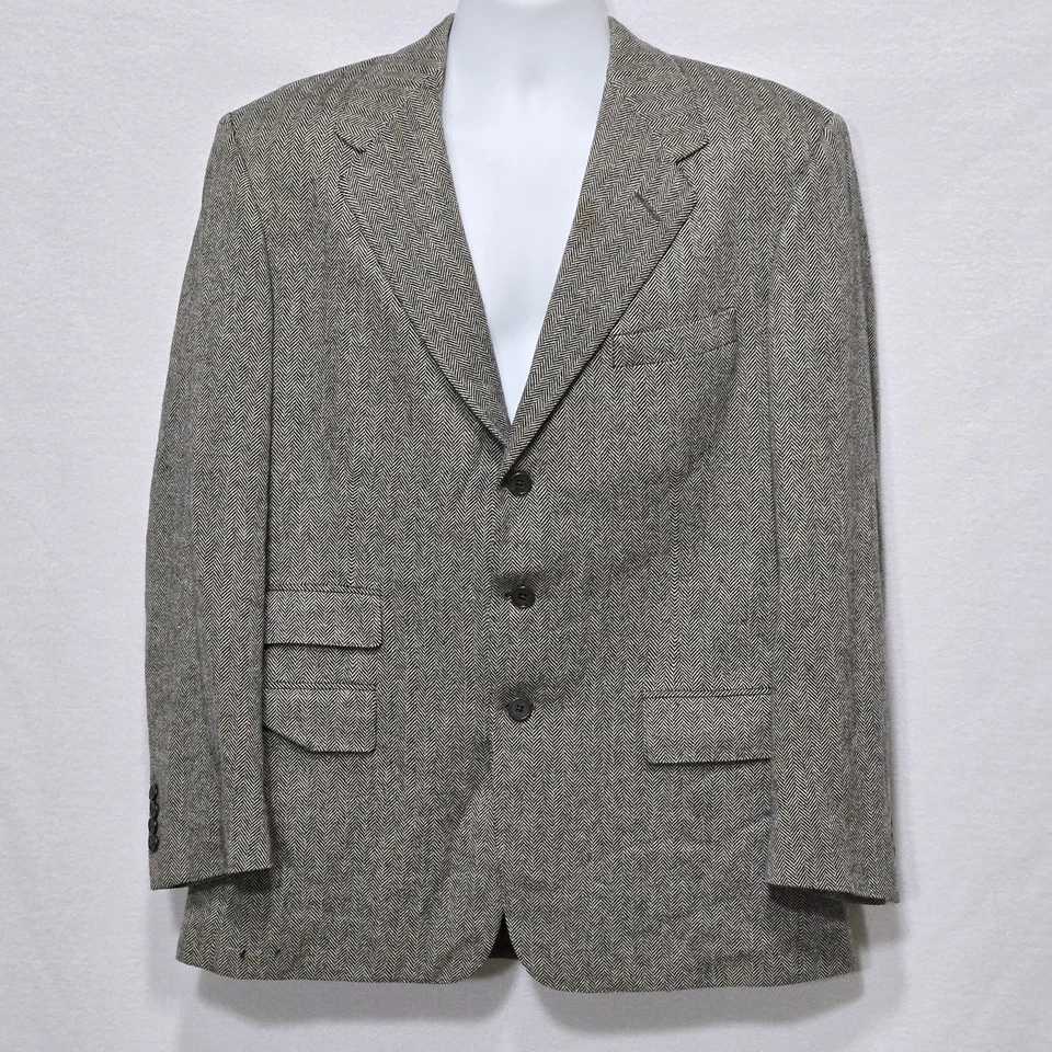 Blazer Ralph Lauren Para Hombres 42R Espiga Cachemira Púrpura Etiqueta Hecho en Inglaterra Foto 2 de 4