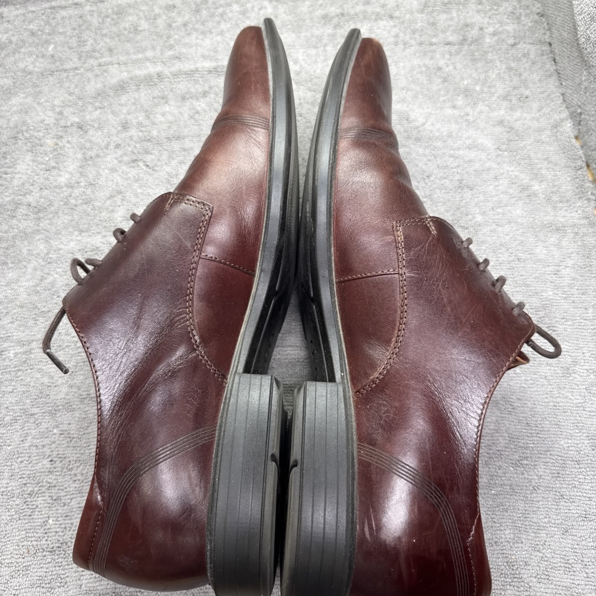 Ecco Dress London Derby Oxford Mens 12.5 (46) Brown Leather shoes‎ Extra Wide ECCO Men main image 3