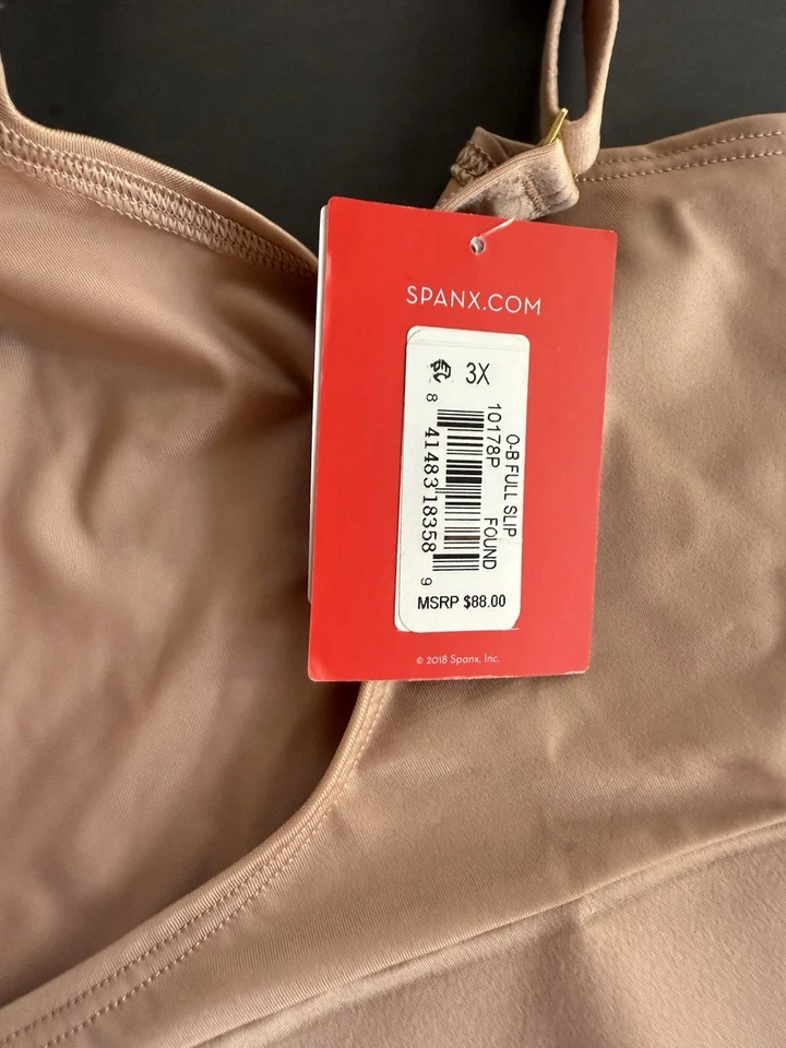 SPANX SmartGrip ™ скольжения 3 X открытый бюст полный скольжения основа (бежевый) розничной $88 новый с Ярлыками - Изображение 3 из 4