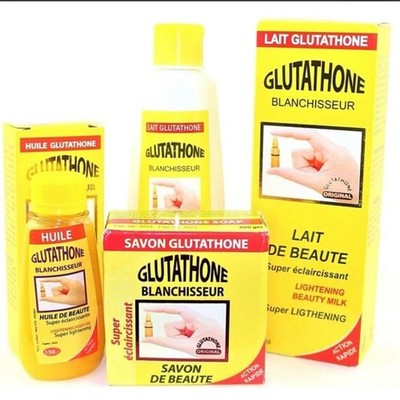 Glutathone Beauty Milk lotion + Oil Serum & Soap glutathione Full Set