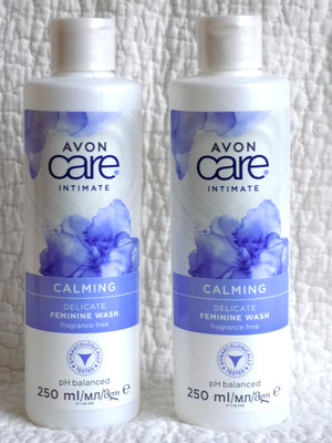 AVON 2 x CARE INTIM DELICATE FEMININE WASHES ' CALMING ' je 250ml. *NEU*