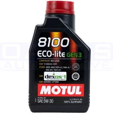 Motul 8100 ECO-lite Gen3 Full Synthetic Engine Oil (5W30, 1 Liter)  111361
