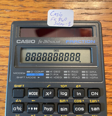 Vintage 1995 Casio FX-260 SOLAR POWER Scientific Calculator