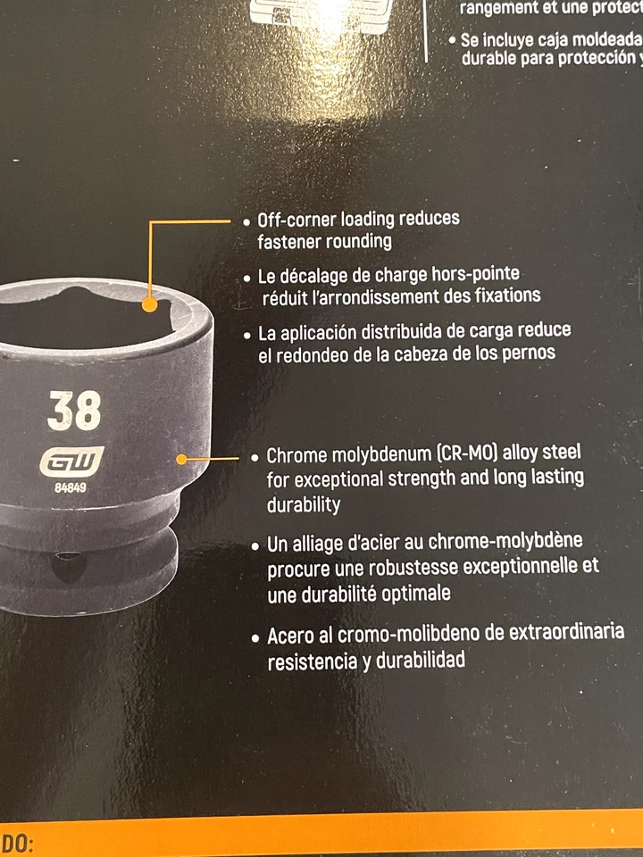 Gearwrench 3/4" Inch Drive Metric Impact Sockets 6pt-19mm-50mm-Pick Your Size! - Image 3 of 3