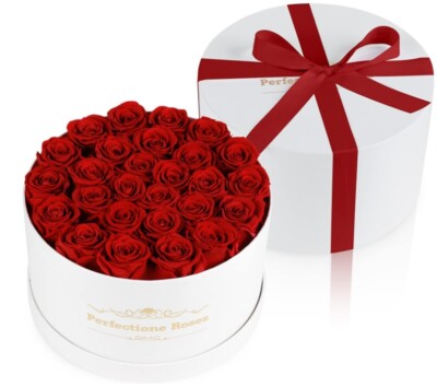 Perfectione Forever Real Red Roses in a Box Preserved Flowers Gifts for Her