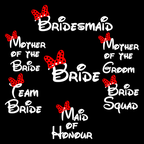 DISNEY STYLE WEDDING BRIDE HEN NIGHT 