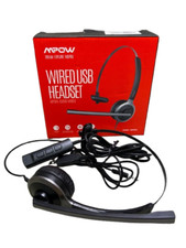 MPOW BH323A Wired USB Headset, Single Side US...