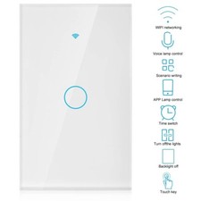 1 Gang WiFi Smart Wall Light Touch Switch Panel For Alexa/Tuya/Smat Life App