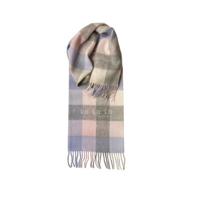 Neu schottischer 100 % Lambswool of Scotland Schal Tartan Wolle weich Block Karo