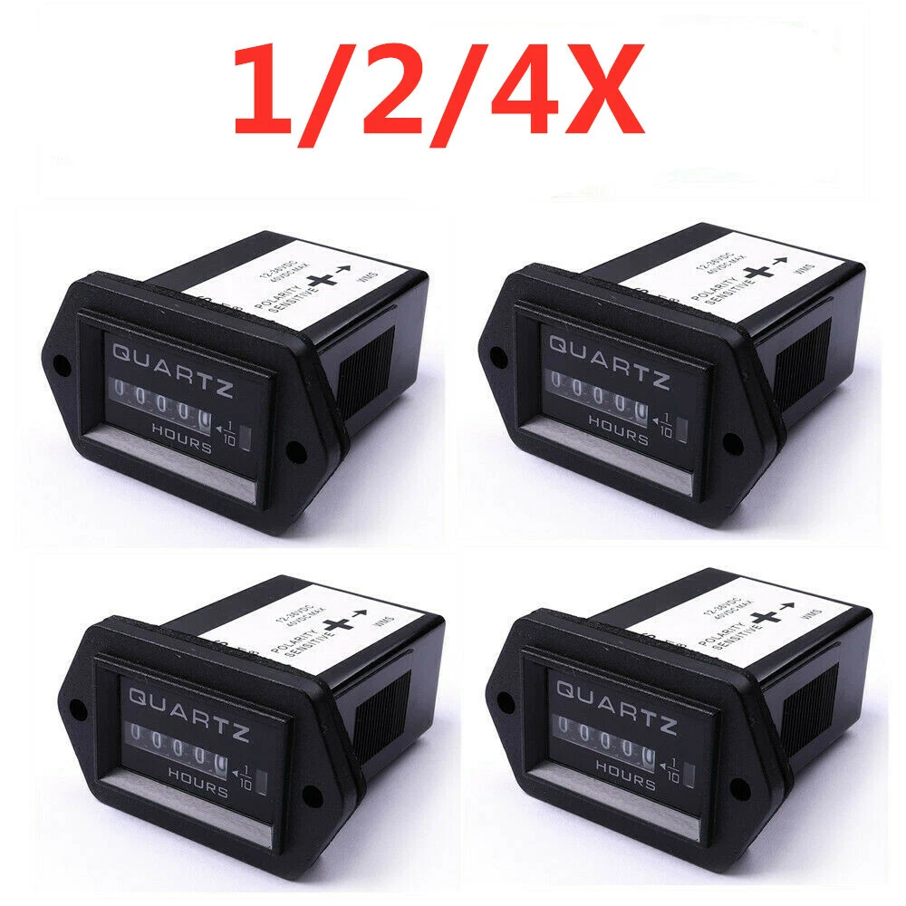 1-4x DC12V-36V Camión Tractor Barco Coche Motor Diesel Medidor de Hora Temporizador Herramienta Medidores