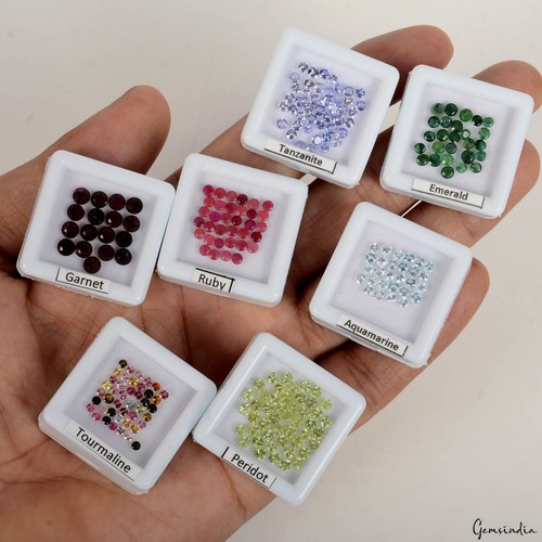 7 Lots Estate Genuine Semi Precious Round Cut Multi Gemstones Collection~240 Pcs - Picture 7 of 7