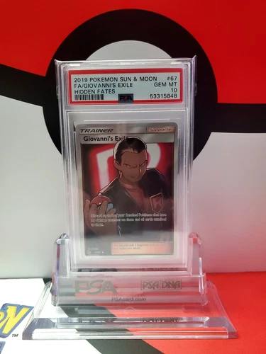 2019 Pokemon Hidden Fates Giovanni's Exile #67 PSA 10
