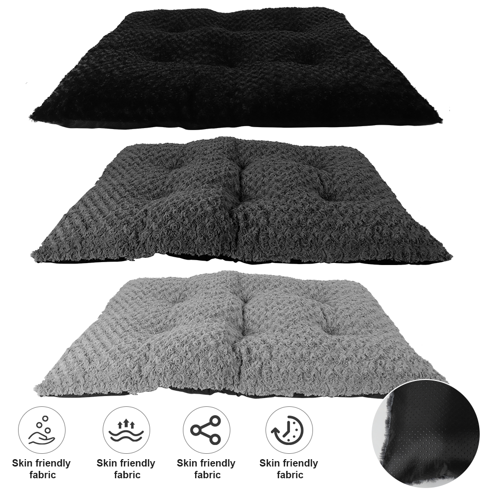 Warm Plush Dog Bed Mat Washable Calming Cushion for Pet Puppy For Large