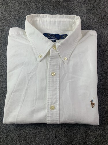 Polo Ralph Lauren Mens 109% Short Sleeve Flesh Pony Shirt Size XL White