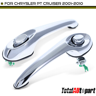 2x Chrome Exterior Door Handle for Chrysler PT Cruiser 01-10 Rear Left & Right