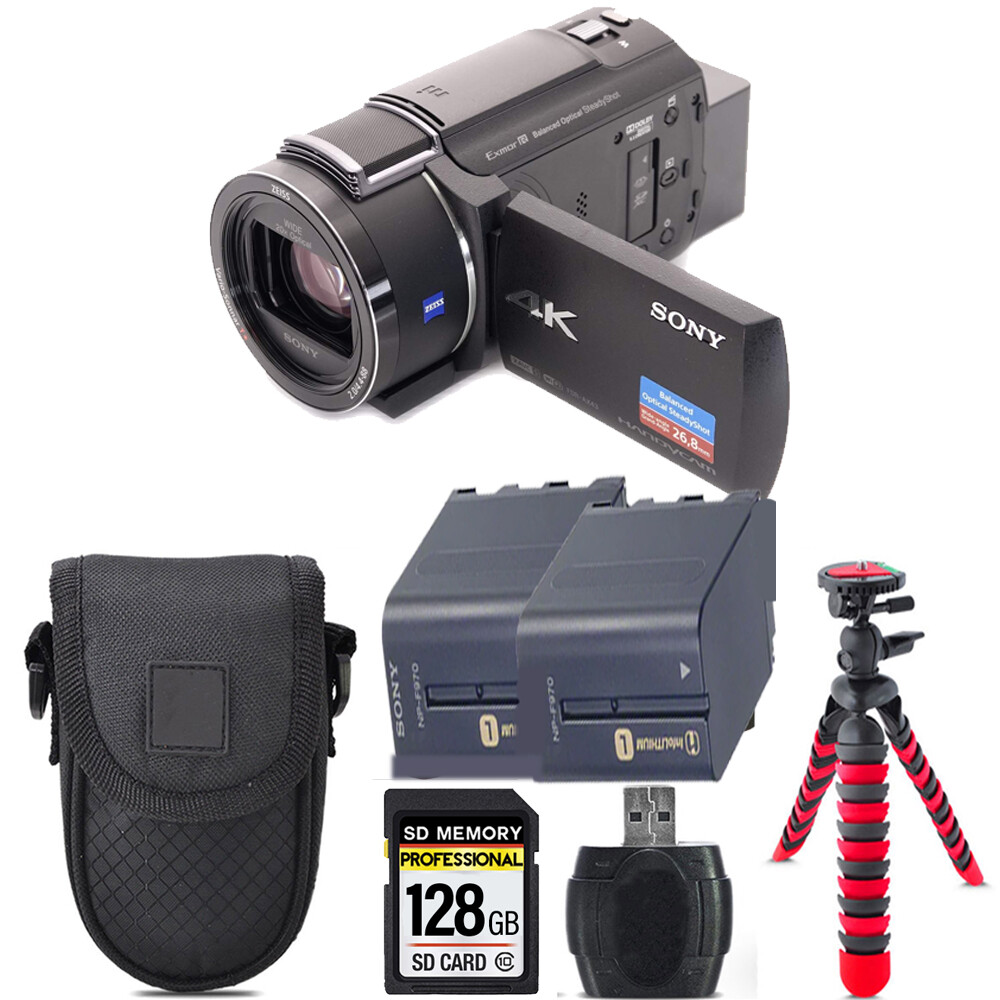 Sony FDR-AX43A UHD 4K Handycam Camcorder +Extra Battery +