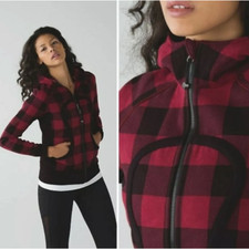 Lululemon Scuba Jacket Buffalo Check Size 6 Rare Plaid Holiday Hard To Find