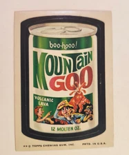 TOPPS WACKY PACKAGES MOUNTAIN GOO Tan Back 10th 1974 **Topps Chewing Gum