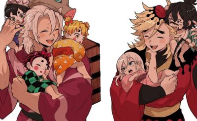 Anime kimetsu no yaiba agatsuma zenitsu daki douma Stitched Gaming Mat Desk