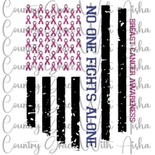 Sublimation Transfer Breast Cancer Flag Ready To Press Heat Transfer