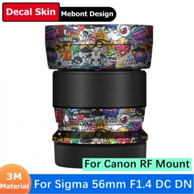 Mebont Decal Skin For Sigma 56mm F1.4 DC DN Sticker Vinyl Wrap Film / RF Mount