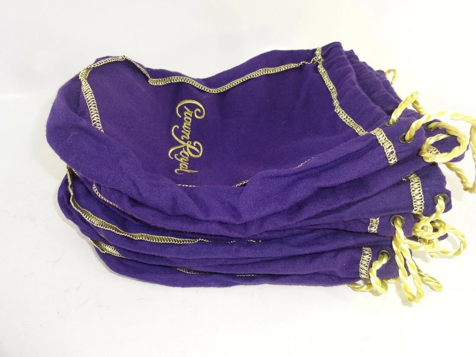 Lote de 10 Bolsas Crown Royal 9" Púrpura Cordón Tamaño Mediano Foto 2 de 4