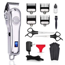 Men Cordless Hair Trimmer 3 in 1 IPX7 Waterproof Beard Trimmer Grooming Kit