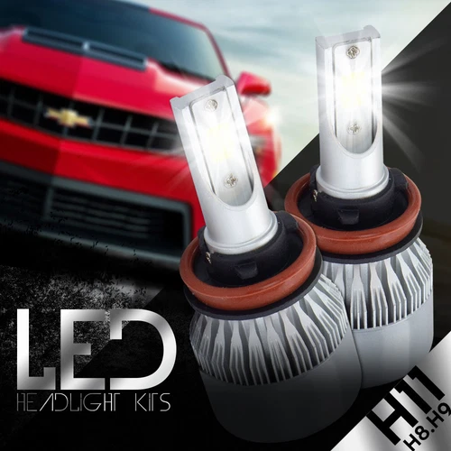 H11 388W LED Headlight Kit CREE XHP-50 38800LM 6000k White Plug&Play Green-L