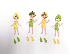 Spa Girls  Cardstock  Pre colored images Scrapbooking / Card Making