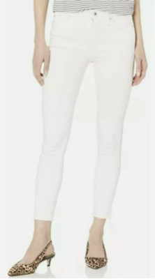 Ella Moss Women's High Rise Slim Straight Ankle   Jeans white variation size.