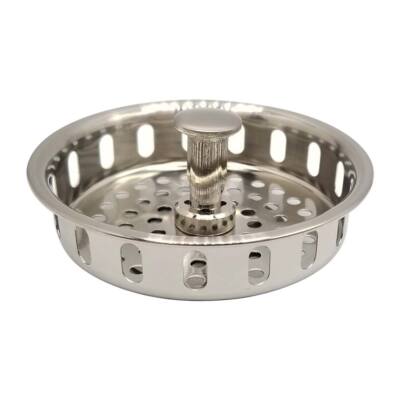 Kitchen Strainer Basket - Single Post With Beveled Base & O-Ring Seal Nickel