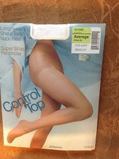 Vintage JC Penny white pantyhose size average