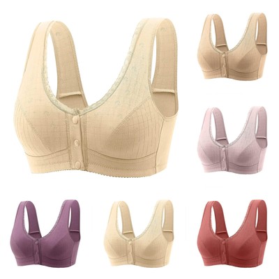 Underwear Women's Sleep Gathering Front Buckle Without Steel Ring Vest Bra