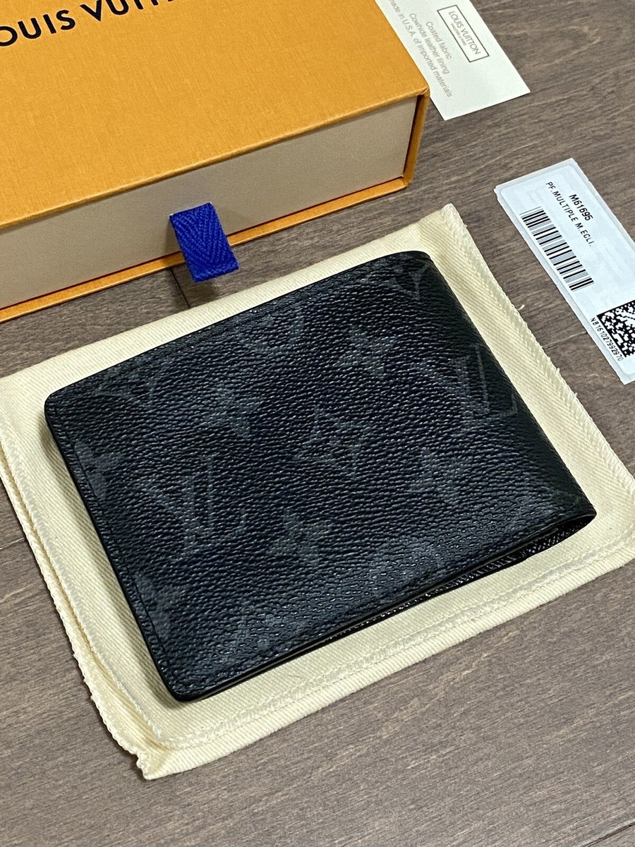 EUC $620 LOUIS VUITTON Mens Bifold MULTIPLE Wallet M61695 MONOGRAM 