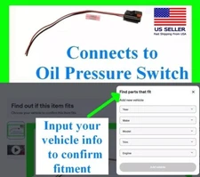 fits Dodge Jeep Oil Pressure Sensor Switch Light Gauge Connector Pigtail Plug