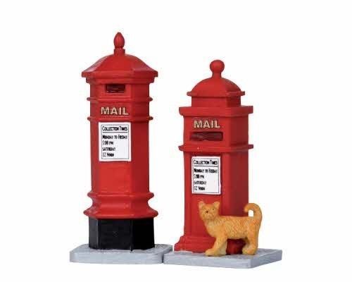 Lemax Decoration 'Victorian Mailboxes', Christmas Cake Decorating, New Set of 2
