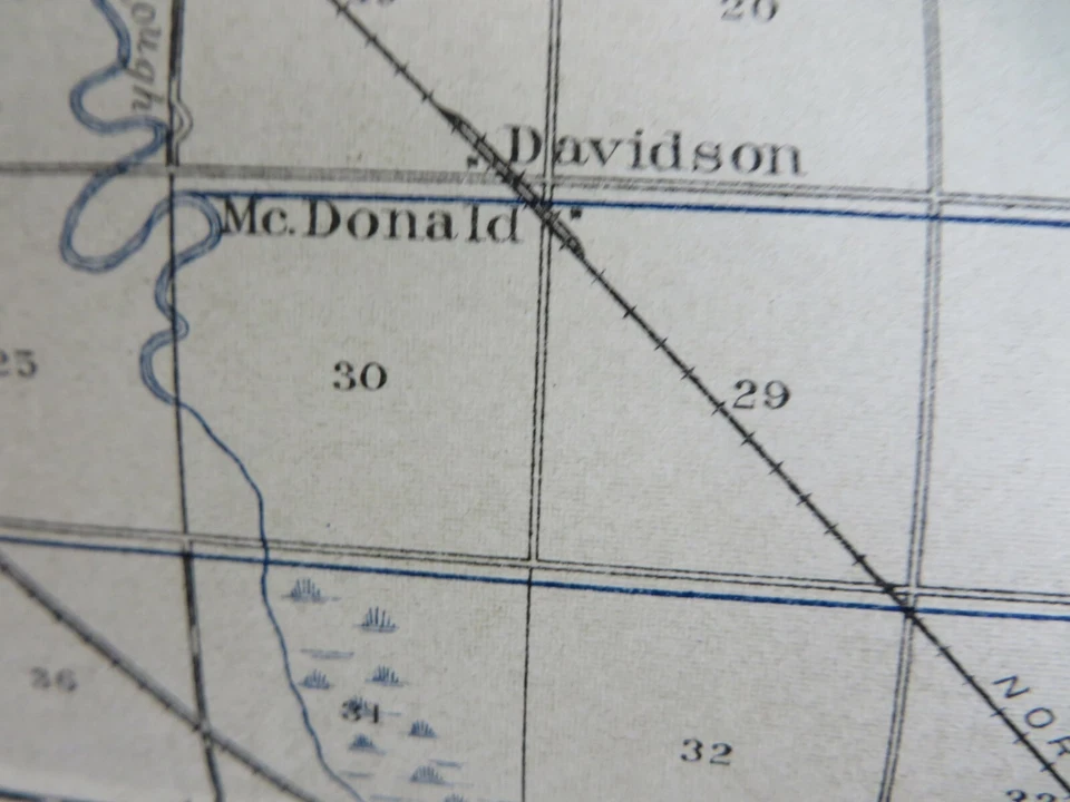 Mapa antiguo 1906 Crookston Minnesota Área Benoit E Grand Forks Climax #13210 Foto 4 de 4