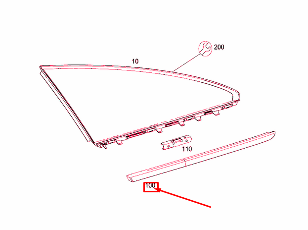 MERCEDES-BENZ CLS C218 Rear Left Side Window Trim Strip A2186702700