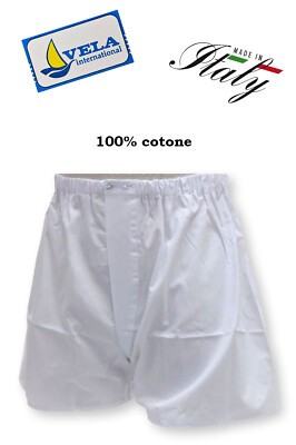 6 Herren Boxershorts Frontöffnung 100% Baumwolle Made in Italy SEGEL Europa