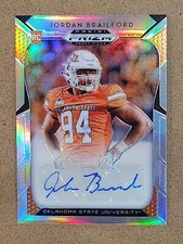 2019 Panini Prizm Football Silver Prizm Autographs #282 Jordan Brailford RC